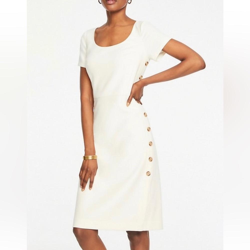 Ann Taylor White Sheath Dress